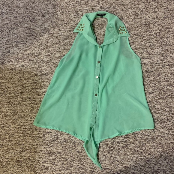 Mint green shear top - Picture 1 of 2